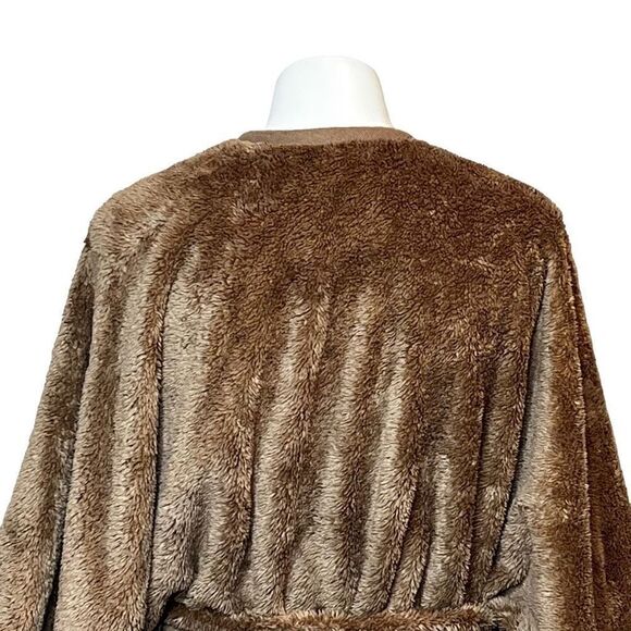 Torrid NWT camel cozy Sherpa belted ruana one size - Picture 11 of 15